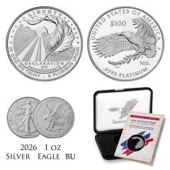 2026-W 1oz Platinum Eagle Proof w/ OGP + Bonus Silver Eagle