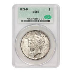 1927-D $1 Silver Peace CACG MS65