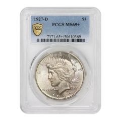 1927-D $1 Silver Peace PCGS MS65+
