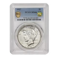 US $1 Peace 1927 PCGS MS66 PQ Obverse