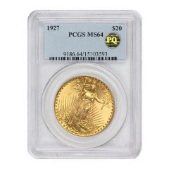 1927 $20 Gold Saint Gaudens PCGS MS64 PQ