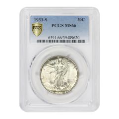 1933-S 50c Silver Walking Liberty PCGS MS66