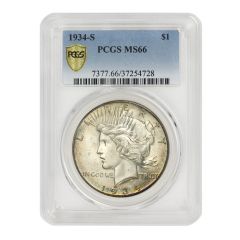 1934-S $1 Silver Peace PCGS MS66 Obverse
