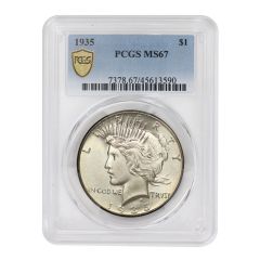 US $1 Peace 1935 PCGS MS67 Obverse