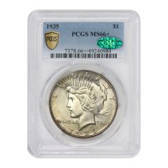1935 $1 Silver Peace PCGS MS66+ CAC