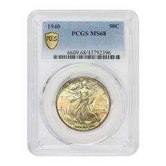 1940 50c Silver Walking Liberty PCGS MS68