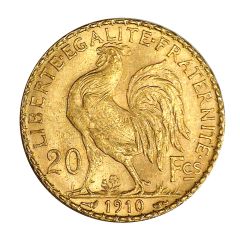 French Gold 20 Franc Rooster Pre-1933 BU (Random Year)