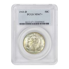 1941-D 50c Silver Walking Liberty PCGS MS67+ Obverse