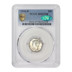 1944-D 10c Silver Mercury Dime PCGS MS67FB CAC
