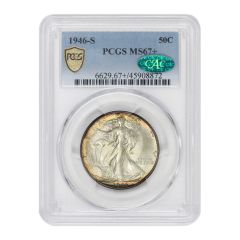 1946-S 50c Silver Walking Liberty PCGS MS67+ CAC Obverse