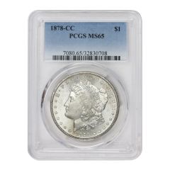 1878-CC $1 Silver Morgan PCGS MS65