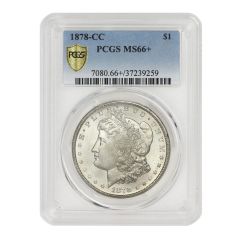 1878-CC $1 Silver Morgan PCGS MS66+ Obverse