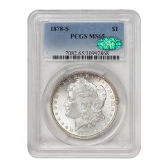 1878-S $1 Silver Morgan PCGS MS65 CAC Obverse