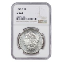 1878-S $1 Silver Morgan NGC MS64 Obverse