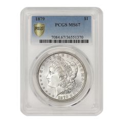 1879 $1 Silver Morgan PCGS MS67 Obverse