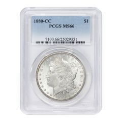 1880-CC $1 Silver Morgan PCGS MS66 Obverse