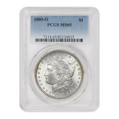1880-O $1 Silver Morgan PCGS MS65