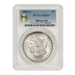 1880-O $1 Silver Morgan PCGS MS65+ Illinois Set Obverse
