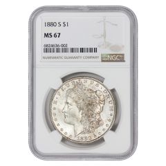 1880-S $1 Silver Morgan Dollar NGC MS67