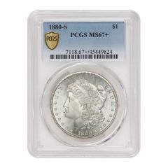 1880-S $1 Silver Morgan PCGS MS67+ Obverse