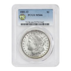 1881-O $1 Silver Morgan PCGS MS66 PQ