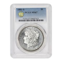1881-S $1 Silver Morgan PCGS MS67 PQ