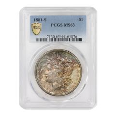 1881-S $1 Silver Morgan PCGS MS63 Obverse