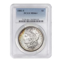 1881-S $1 Silver Morgan PCGS MS66+ Obverse