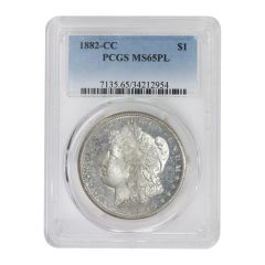 1882-CC $1 Silver Morgan PCGS MS65PL