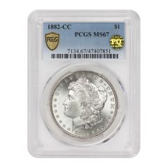 1882-CC $1 Silver Morgan PCGS MS67 PQ Obverse