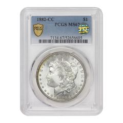 1882-CC $1 Silver Morgan PCGS MS67 PQ