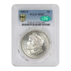 1882-S $1 Silver Morgan PCGS MS67 CAC