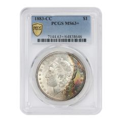 1883-CC $1 Silver Morgan PCGS MS63+