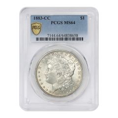 1883-CC $1 Silver Morgan PCGS MS64