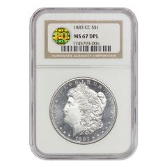 1883-CC $1 Silver Morgan NGC MS67DPL PQ Obverse