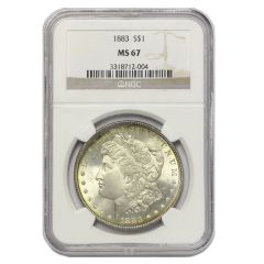 1883 $1 Morgan NGC MS67 Obverse