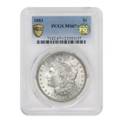 1883 $1 Silver Morgan PCGS MS67+ PQ