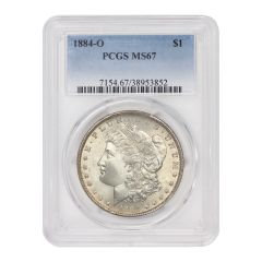 1884-O $1 Silver Morgan PCGS MS67 Obverse
