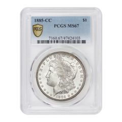 1885-CC $1 Silver Morgan PCGS MS67