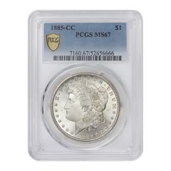 1885-CC $1 Silver Morgan PCGS MS67