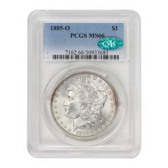 1885-O $1 Silver Morgan PCGS MS66 CAC Obverse