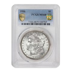 1886 $1 Silver Morgan PCGS MS68 PQ Obverse
