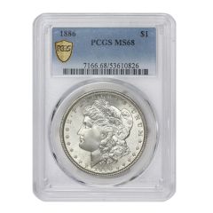 1886 $1 Silver Morgan PCGS MS68 Obverse
