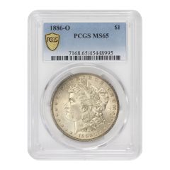 1886-O $1 Silver Morgan PCGS MS65 Obverse
