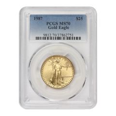 1987 $25 Gold Eagle PCGS MS70