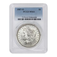1887-O $1 Silver Morgan PCGS MS61