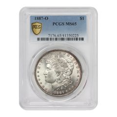 1887-O $1 Silver Morgan PCGS MS65 Obverse