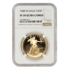 1988-W $50 Gold Eagle NGC PF70UCAM Obverse
