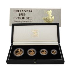 Great Britain Set of 4 1989 Gold Britannia Proof w/ OGP  
