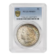 1890 $1 Silver Morgan PCGS MS65+ Obverse